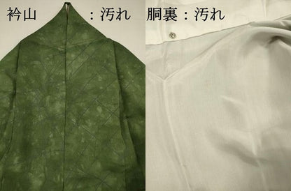 平和屋着物■上質な小紋　紬地　網目文　暈し染め　正絹　逸品　DABH5914ya