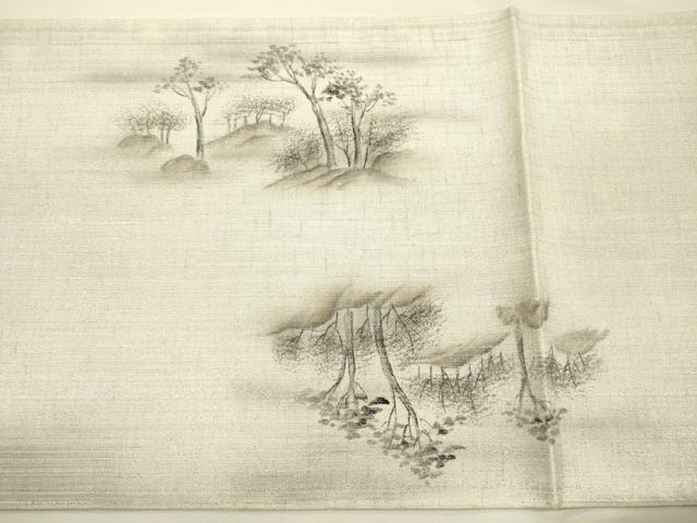 平和屋着物◎太鼓柄袋帯　手描き　京百景　伊藤翠慧　銀糸　正絹　逸品　DABH5938ya