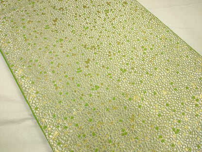 平和屋着物◎西陣　服部織物謹製　六通柄袋帯　霞文　金銀糸　正絹　逸品　DABH5956ya