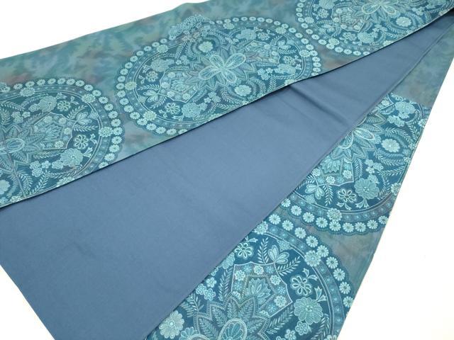 平和屋着物◎六通柄袋帯　更紗花文　正絹　逸品　DABH5957ya