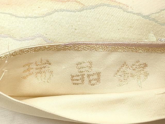 平和屋着物◎六通柄袋帯　風景文　瑞晶錦　金銀糸　正絹　逸品　DABH5959ya