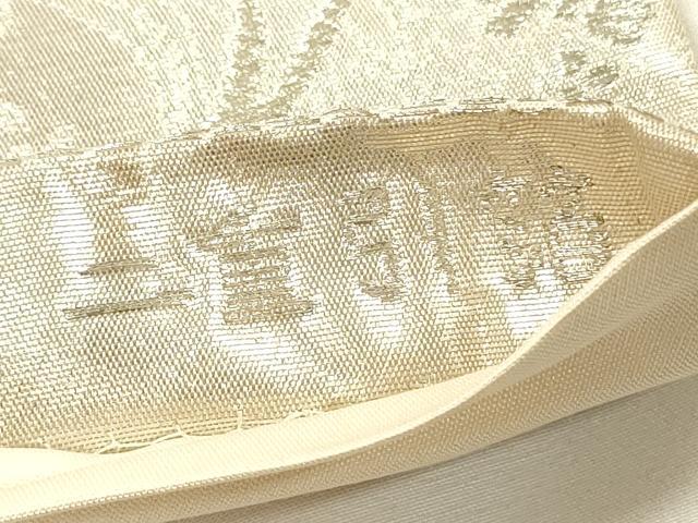 平和屋着物◎六通柄袋帯　風景文　古京錦　二重引箔　銀糸　正絹　逸品　DABH5960ya