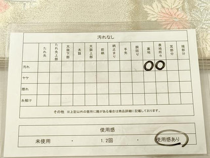 平和屋着物◎六通柄袋帯　草花文　金銀糸　正絹　逸品　DABH5963ya