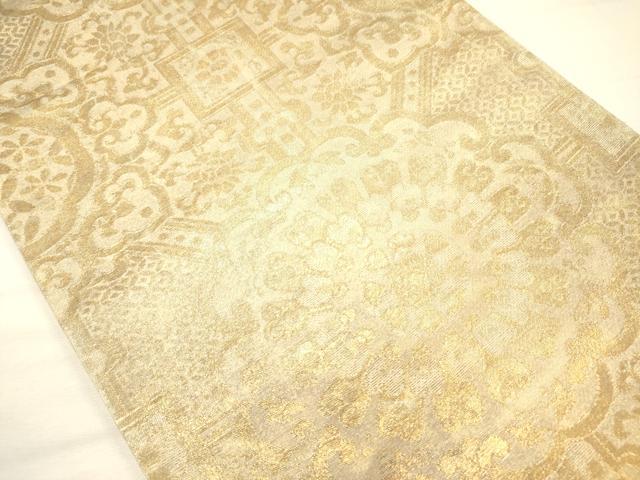 平和屋着物◎六通柄袋帯　宝相華　金糸　正絹　逸品　DABH5966ya