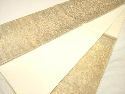 平和屋着物◎六通柄袋帯　宝相華　金糸　正絹　逸品　DABH5966ya