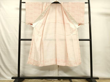 平和屋着物■長襦袢　無双仕立て　舞桜文　正絹　逸品　DABH5971ya