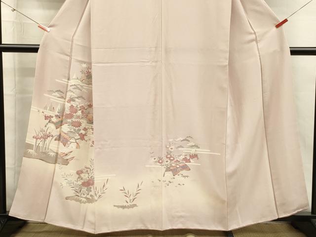 平和屋着物■訪問着　風景花松文　松竹梅　暈し染め　金彩　正絹　逸品　DABH5975ya