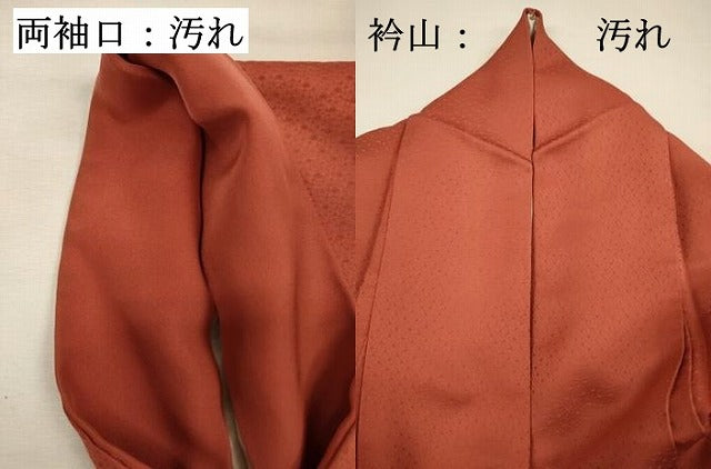 平和屋着物■上質な色無地　霞地紋　雀茶色　正絹　逸品　DABH5977ya