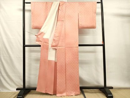 平和屋着物■上質な小紋　源氏車青海波地紋　暈し染め　正絹　逸品　DABH5978ya