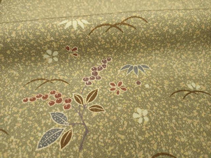 平和屋着物■上質な小紋　南天花文　正絹　逸品　DABH5979ya
