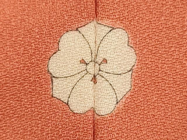 平和屋着物■豪華色留袖　葡萄蔦の葉文　樺色　正絹　逸品　DABH5980ya