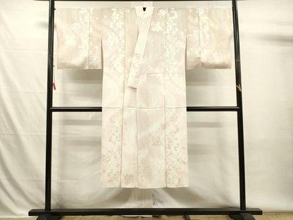 平和屋着物■長襦袢　無双仕立て　舞梅地紋　暈し染め　正絹　逸品　DABH5987ya