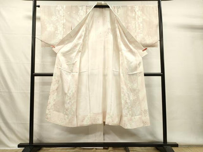平和屋着物■長襦袢　無双仕立て　舞梅地紋　暈し染め　正絹　逸品　DABH5987ya