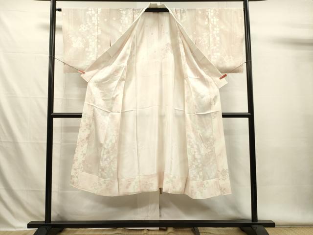 平和屋着物■長襦袢　無双仕立て　舞梅地紋　暈し染め　正絹　逸品　DABH5987ya