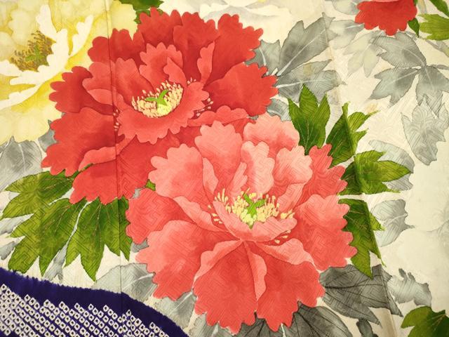 平和屋着物■豪華振袖　絞り　牡丹　金彩　正絹　逸品　DABH5991ya