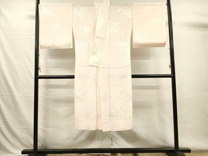 平和屋着物■長襦袢　無双仕立て　舞花地紋　暈し染め　正絹　逸品　DABH5993ya
