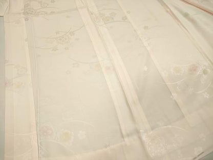 平和屋着物■長襦袢　無双仕立て　舞花地紋　暈し染め　正絹　逸品　DABH5993ya