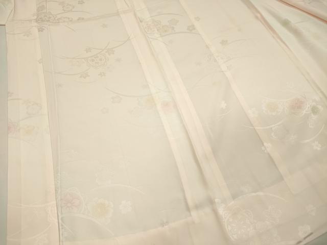 平和屋着物■長襦袢　無双仕立て　舞花地紋　暈し染め　正絹　逸品　DABH5993ya