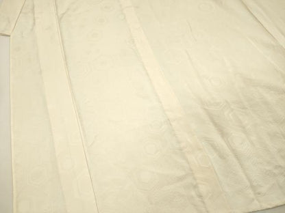 平和屋着物■長襦袢　袷　亀甲花地紋　正絹　逸品　DABH5994ya