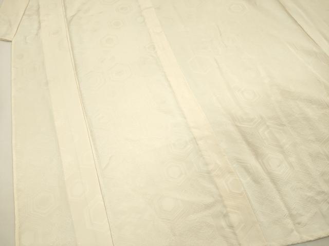 平和屋着物■長襦袢　袷　亀甲花地紋　正絹　逸品　DABH5994ya
