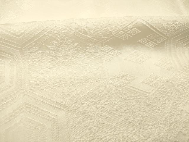 平和屋着物■長襦袢　袷　亀甲花地紋　正絹　逸品　DABH5994ya