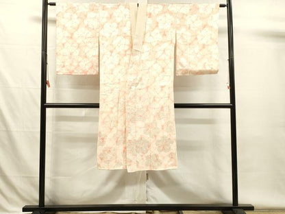 平和屋着物■長襦袢　袷　絞り　舞梅文　正絹　逸品　DABH5996ya