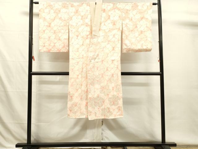 平和屋着物■長襦袢　袷　絞り　舞梅文　正絹　逸品　DABH5996ya