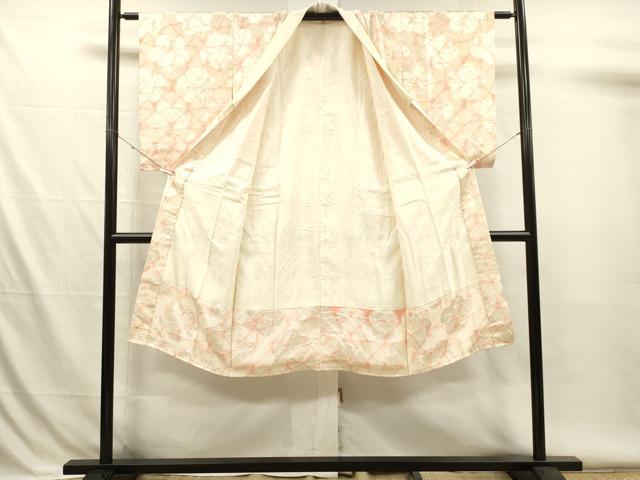 平和屋着物■長襦袢　袷　絞り　舞梅文　正絹　逸品　DABH5996ya