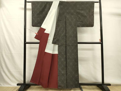 平和屋着物■本場大島紬　花繋ぎ　株式会社たかし謹製　証紙付き　正絹　逸品　未使用　DABH6000ya