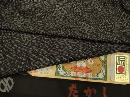 平和屋着物■本場大島紬　花繋ぎ　株式会社たかし謹製　証紙付き　正絹　逸品　未使用　DABH6000ya