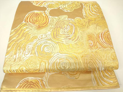 平和屋着物▼六通柄袋帯　流水文　金銀糸　正絹　逸品　DABH6013az