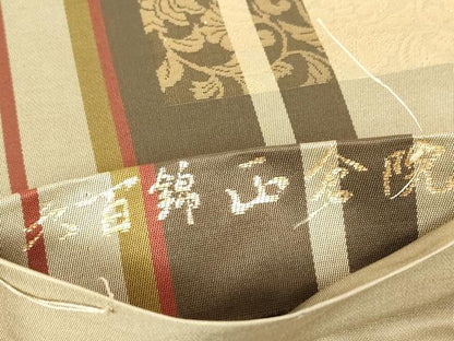 平和屋着物▼六百錦　六通柄袋帯　正倉院　金糸　正絹　逸品　DABH6016az