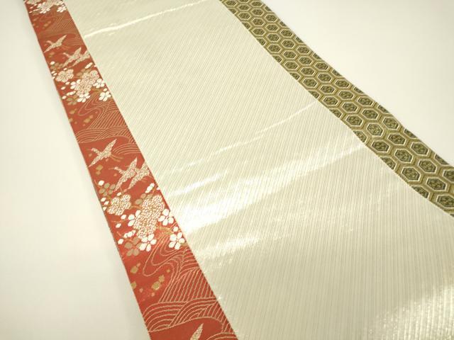 平和屋着物▼六通柄袋帯　唐織　鳳凰牡丹文　金糸　正絹　逸品　DABH6055az