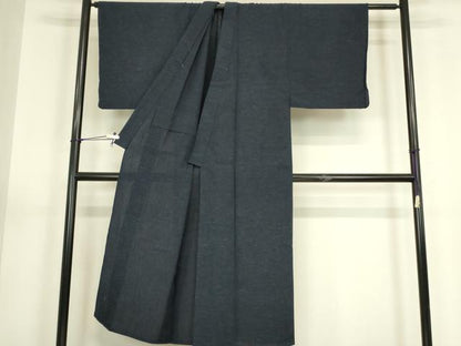 平和屋着物▽男性　紬　単衣　霞文　正絹　逸品　DABH6093az