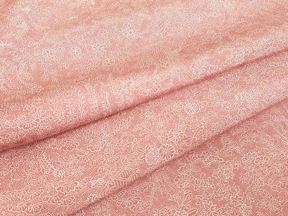 平和屋着物▽江戸小紋　単衣　花松楓文　正絹　逸品　DABH6094az