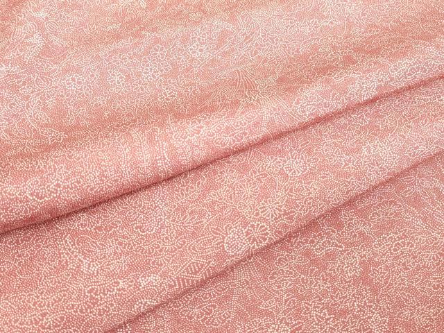 平和屋着物▽江戸小紋　単衣　花松楓文　正絹　逸品　DABH6094az