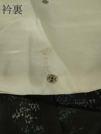 平和屋着物▽上質な紬　単衣　流水花文　正絹　逸品　DABH6097az