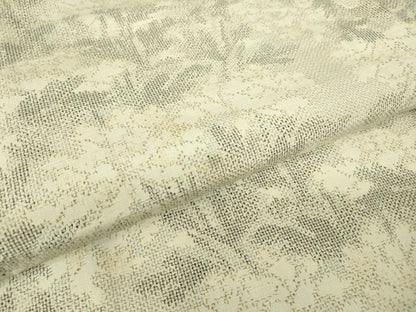 平和屋着物▽上質な紬　単衣　牡丹文　正絹　逸品　DABH6099az