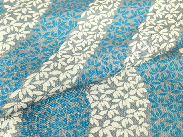 平和屋着物▽上質な小紋　単衣　紬地　流水花文　正絹　逸品　DABH6100az