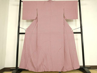 平和屋着物▽江戸小紋　単衣　小花文　正絹　逸品　DABH6108az