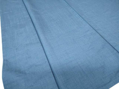 平和屋着物▽上質な紬　単衣　紺瑠璃色　正絹　逸品　DABH6130az