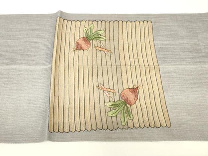 平和屋着物＊夏物　明綴　太鼓柄袋帯　成り物　正絹　逸品　DABH6236az