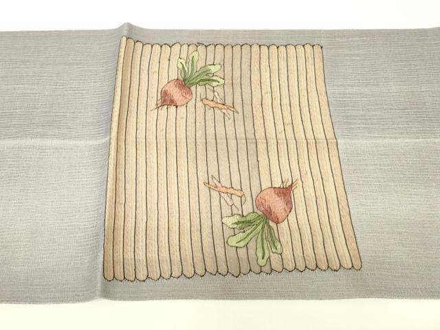 平和屋着物＊夏物　明綴　太鼓柄袋帯　成り物　正絹　逸品　DABH6236az