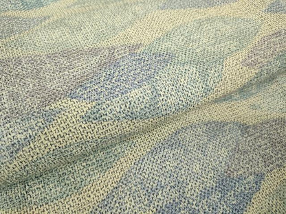 平和屋着物▽本塩沢　単衣　霞文　正絹　逸品　DABH6273az