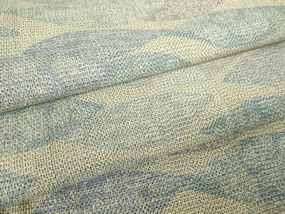 平和屋着物▽本塩沢　単衣　霞文　正絹　逸品　DABH6273az