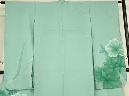平和屋着物▽豪華振袖　単衣　花尽くし　金彩　正絹　逸品　DABH6275az