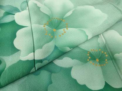 平和屋着物▽豪華振袖　単衣　花尽くし　金彩　正絹　逸品　DABH6275az