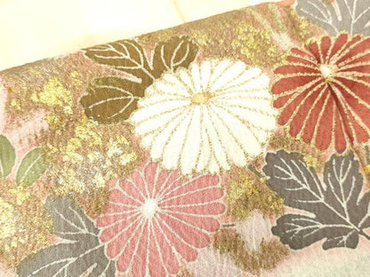 平和屋着物▽訪問着　単衣　草花文　暈し染め　金彩　正絹　逸品　未使用　DABH6276az