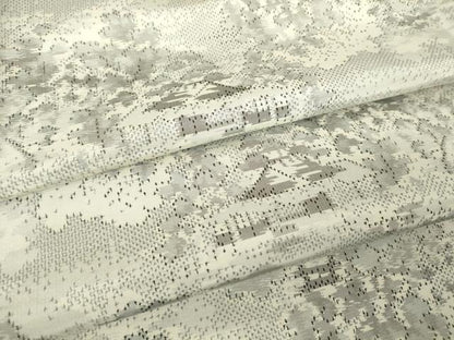平和屋着物▽本場大島紬　白大島　単衣　風景樹林文　正絹　逸品　DABH6290az