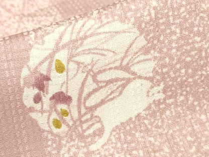 平和屋着物▽上質な小紋　単衣　雪輪兎文　正絹　逸品　DABH6294az